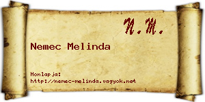 Nemec Melinda névjegykártya